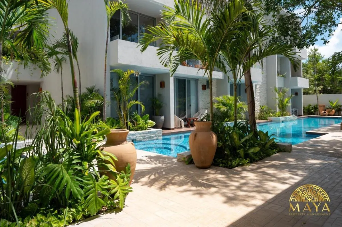 アパート Nhoa 203A Lux 2Br Condo Pool View In Aldea Zama トゥルム
