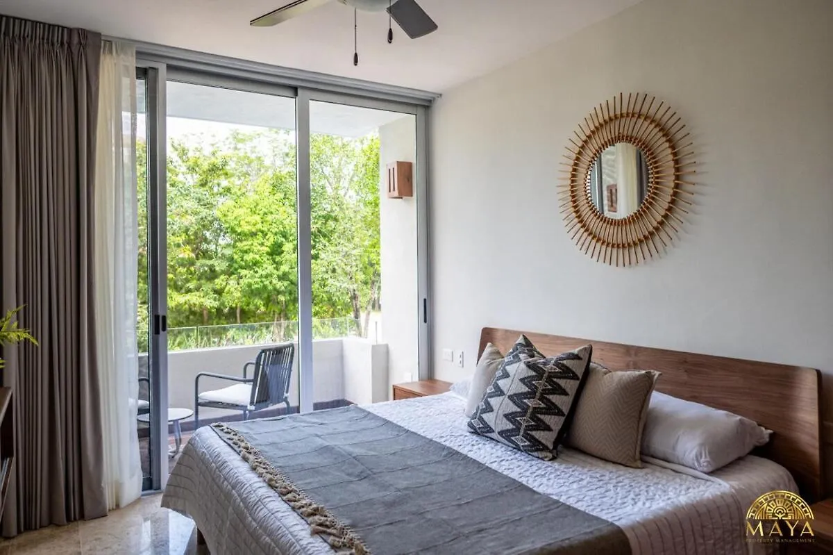 アパート Nhoa 203A Lux 2Br Condo Pool View In Aldea Zama トゥルム